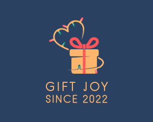 Christmas Lights Gift  logo design