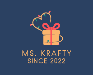 Merry - Christmas Lights Gift logo design