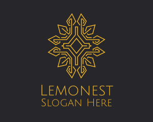 Premium - Golden Religious Relic Monoline logo design