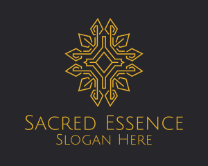 Sacramental - Golden Religious Relic Monoline logo design