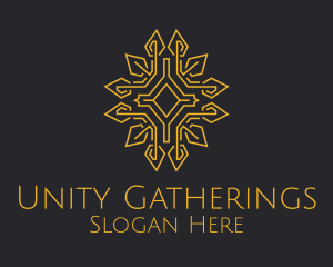 Congregation - Golden Religious Relic Monoline logo design