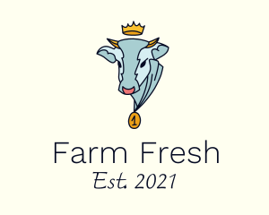 Royal Cow Farm logo design