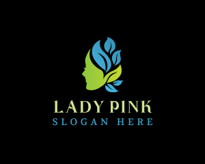 Leaf Lady Face logo design