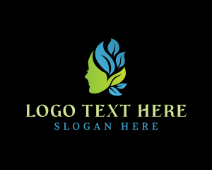 Leaf - Leaf Lady Face logo design