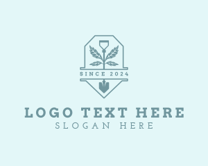 Lawn - Yard Shovel Gardening logo design