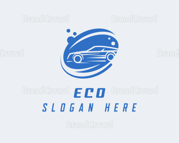 Sedan Car Wash Cleaner Logo