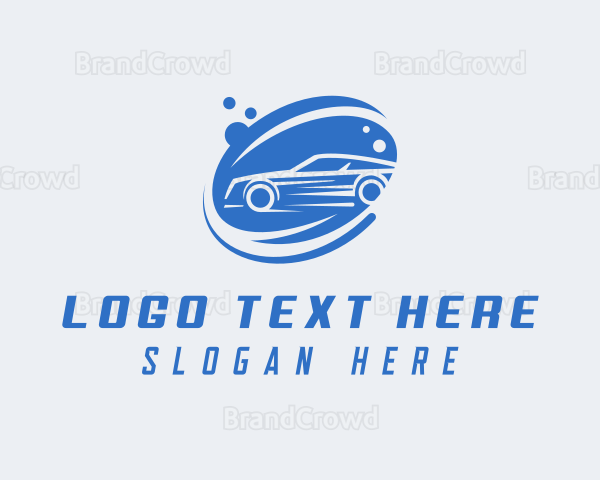 Sedan Car Wash Cleaner Logo