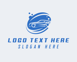 Washing - Sedan Car Wash Cleaner logo design