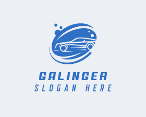 Sedan Car Wash Cleaner Logo