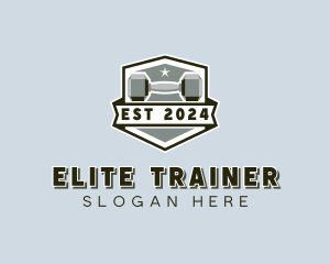 Gym Equipment Dumbbell logo design