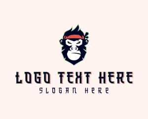 Tough - Gaming Ninja Monkey logo design