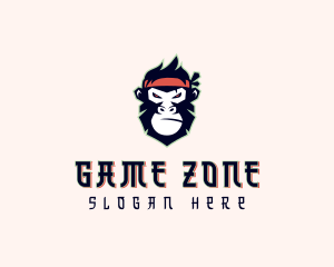 Gaming Ninja Monkey logo design