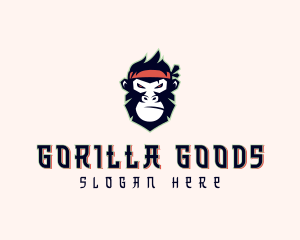 Gaming Ninja Monkey logo design