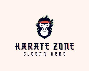 Karate - Gaming Ninja Monkey logo design
