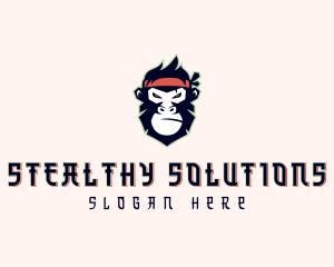 Gaming Ninja Monkey logo design