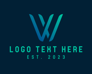 Application - Digital Business Letter W logo design