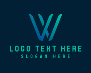 Digital Business Letter W  Logo