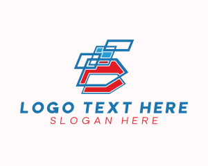 Software - Abstract Tech Letter B logo design