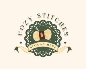 Doily Yarn Knitting logo design