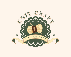 Doily Yarn Knitting logo design