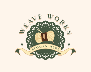 Doily Yarn Knitting logo design