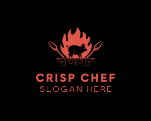 Hot Pork Grill logo design