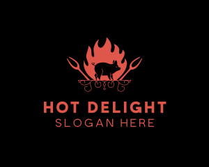 Hot Pork Grill logo design