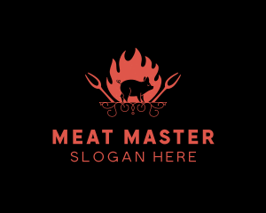 Hot Pork Grill logo design