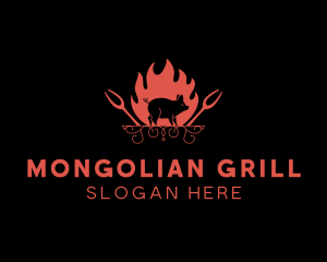 Hot Pork Grill logo design