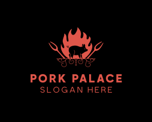 Hot Pork Grill logo design