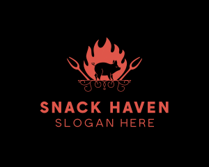 Hot Pork Grill logo design