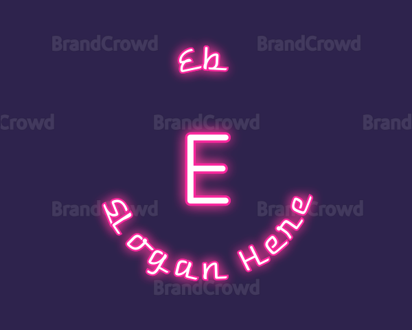 Retro Neon Brand Logo