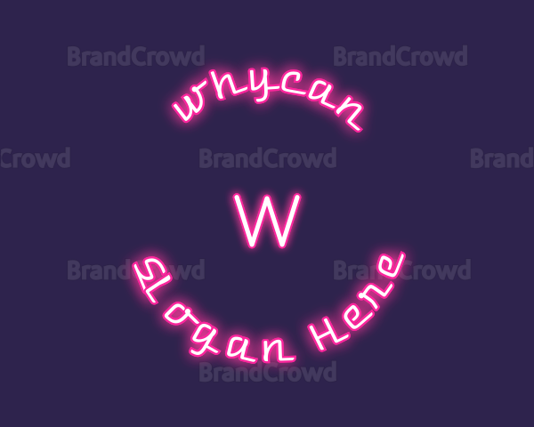 Retro Neon Brand Logo