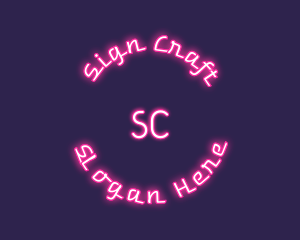 Retro Neon Brand logo design