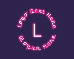 Retro Neon Brand Logo