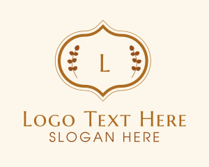 Oriental - Golden Oriental Badge Letter logo design