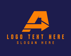 Moving - Logistics Arrow Letter A logo design