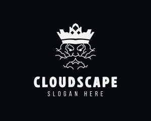 Clouds - King Smoke Man logo design