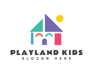 Fun Geometric Playhouse logo design