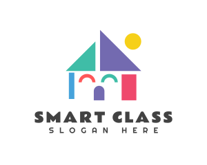 Classroom - Fun Geometric Playhouse logo design