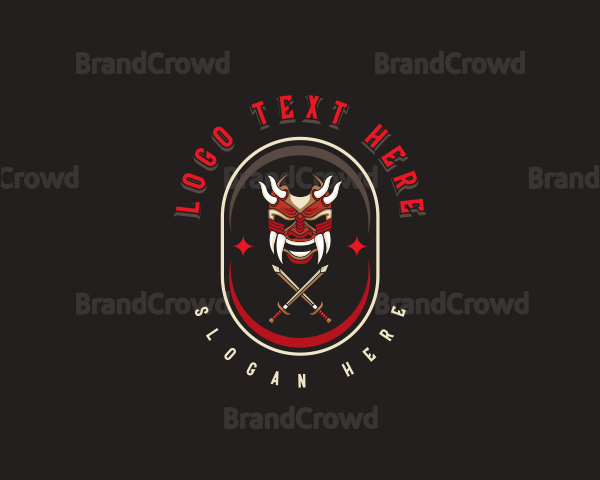 Samurai Demon Sword Logo