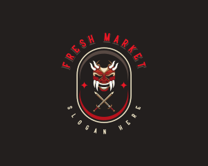 Samurai Demon Sword Logo