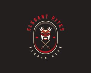 Ceremonial - Samurai Demon Sword logo design