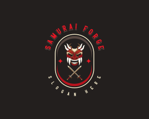 Samurai Demon Sword logo design