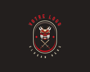 Sword - Samurai Demon Sword logo design