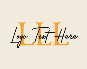 Handwriting - Elegant Cursive Business logo design