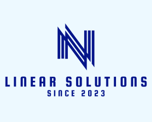Linear - Professional Linear Company Letter N logo design