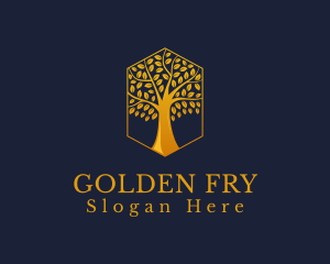 Wellness Golden Tree logo design