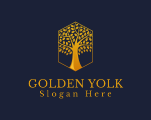 Wellness Golden Tree logo design