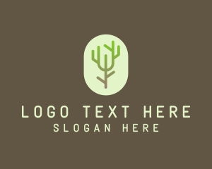 Forest Tree Branch logo design